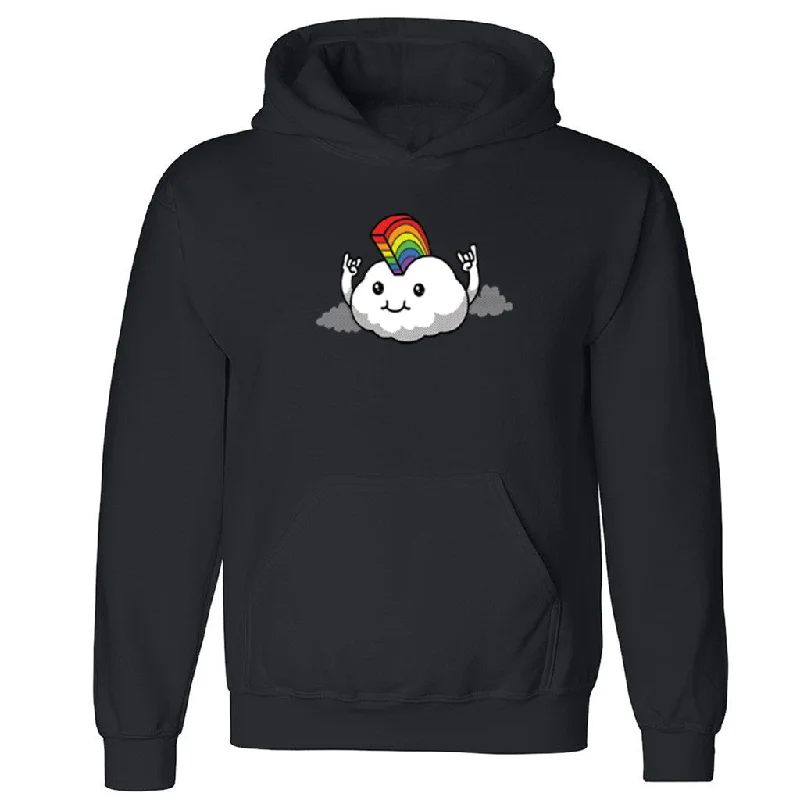 Zexpa Apparelâ„¢ Rainbow Mohawk Rocker Cloud Unisex Hoodie Love Wins Gay Pride Hooded Sweatshirt Hoodie with Lining Warm Insulated