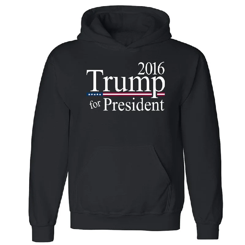 Zexpa Apparelâ„¢ Trump For President 2016 Unisex Hoodie Republican Vote 16 Hooded Sweatshirt Hoodie with High Neck Warm Protective