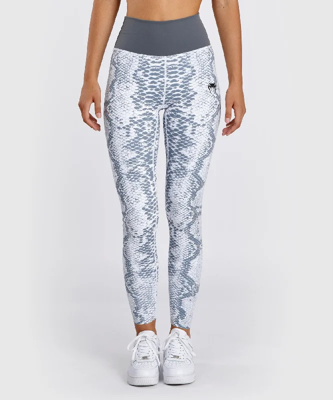 Legging Femme Venum White Snake - Blanc Trendy Leather-Look Workout Leggings