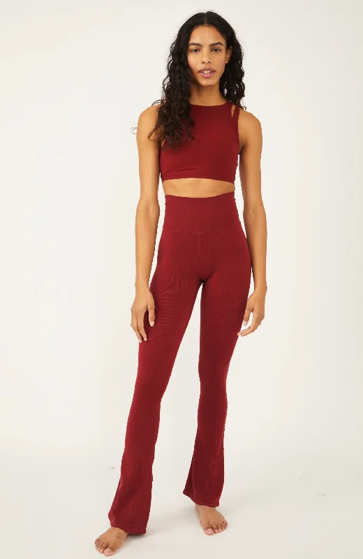 Free People - Rich Soul Flare Leggings Comfortable Lounge Leggings