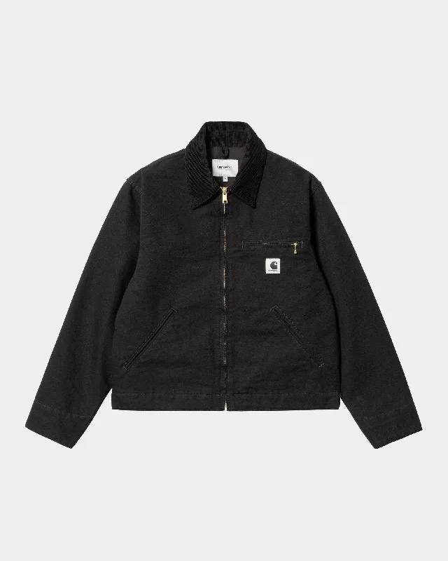 Women's OG Detroit Jacket (Winter) | Black Zippered Jacket Buttoned Jacket Snapped Jacket Women's OG Detroit Jacket (Winter) | Black Zippered Jacket Buttoned Jacket Snapped Jacket