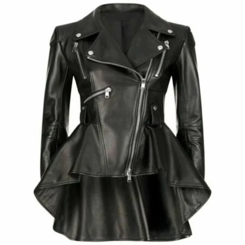 Women's Soft Lambskin Leather Motorcycle Jacket Fitted Jacket Loose Jacket Oversized Jacket Women's Soft Lambskin Leather Motorcycle Jacket Fitted Jacket Loose Jacket Oversized Jacket