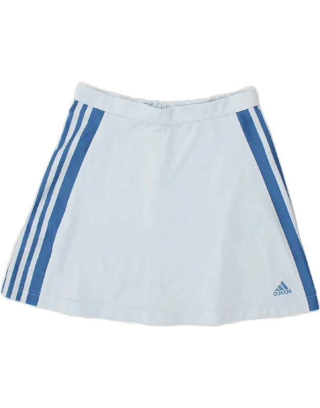 ADIDAS Womens Tennis Skirt UK 12 Medium Blue Polyester pleated skirt texture