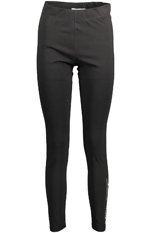 Calvin Klein Black Cotton Women Legging Trendy Ombre Effect Leggings