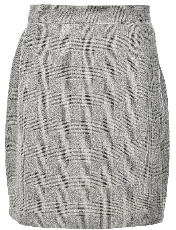 Checked Skirt - M wool skirt warm