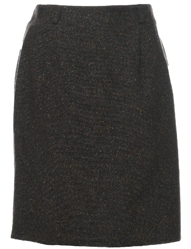 Dark Green Pencil Skirt - M linen skirt natural