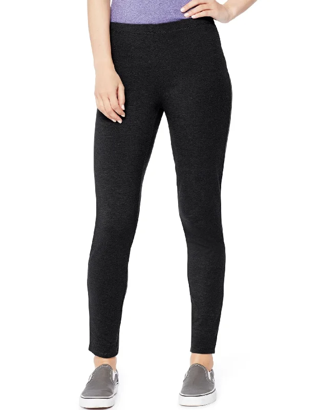 Hanes Women`s Stretch Jersey Legging Fashionable Smooth Fit Leggings