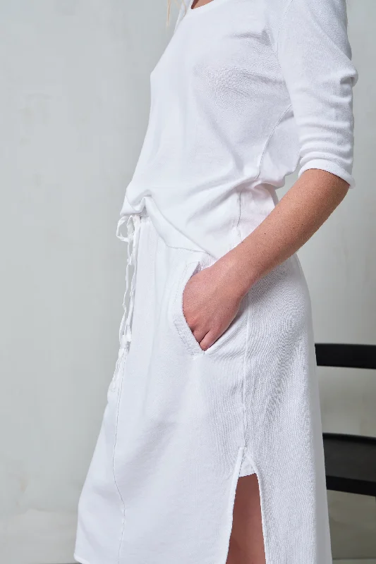 Light Sweat Skirt linen skirt natural