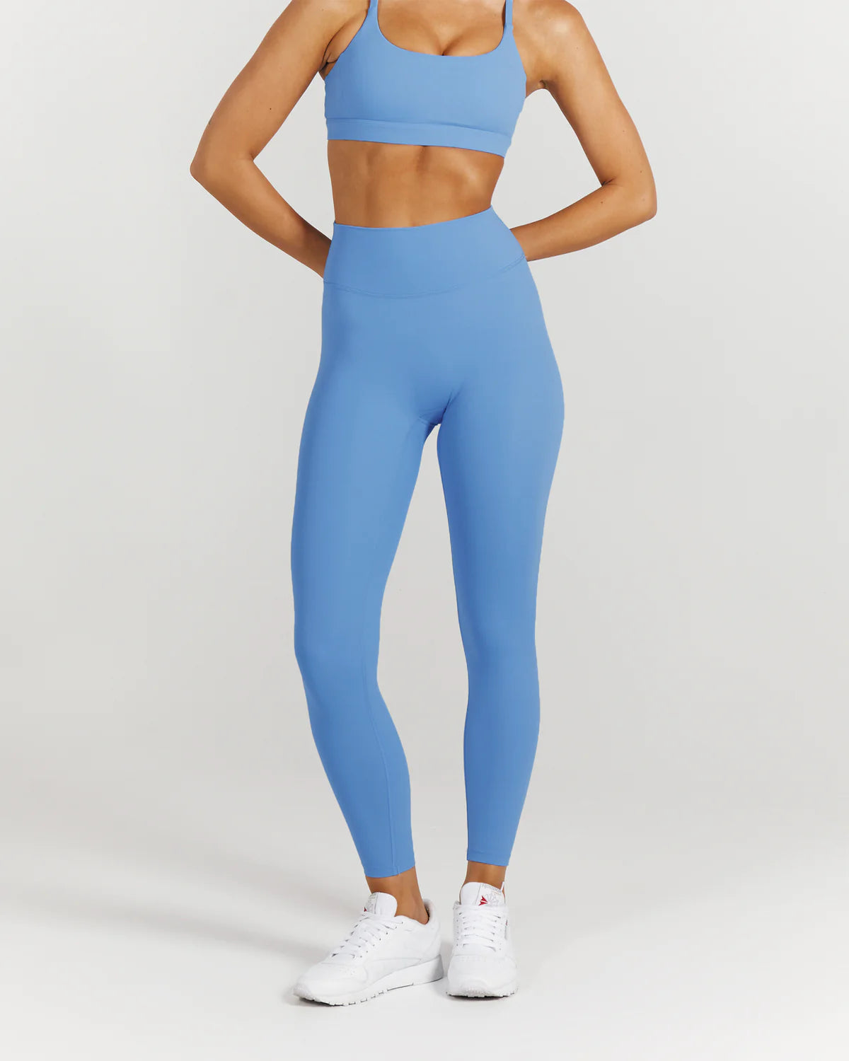 Muscle Republic | Luxe Leggings 24" - Aerial Blue Stylish Stretch-Waist Leggings