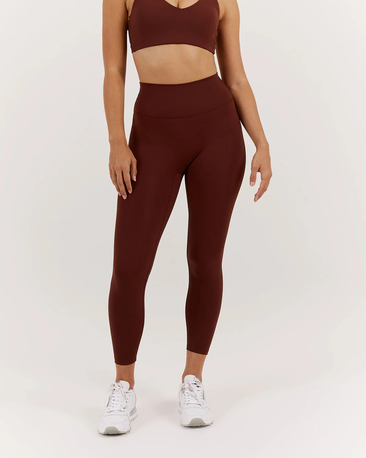 Muscle Republic | Luxe Leggings 24" - Chocolate Comfortable Printed Workout Leggings