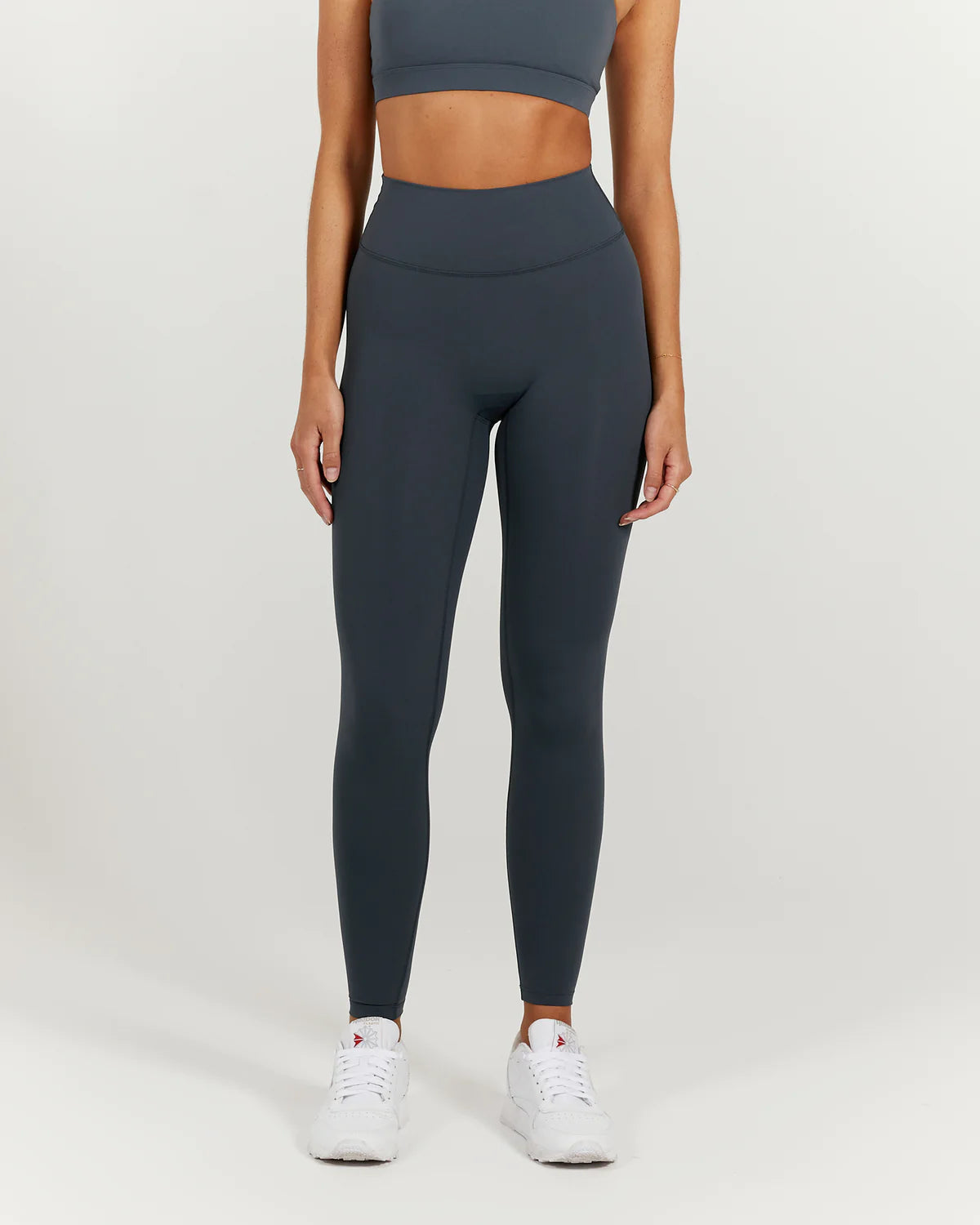 Muscle Republic | Luxe Leggings 28" - Alloy Cozy Mid-Rise Workout Leggings