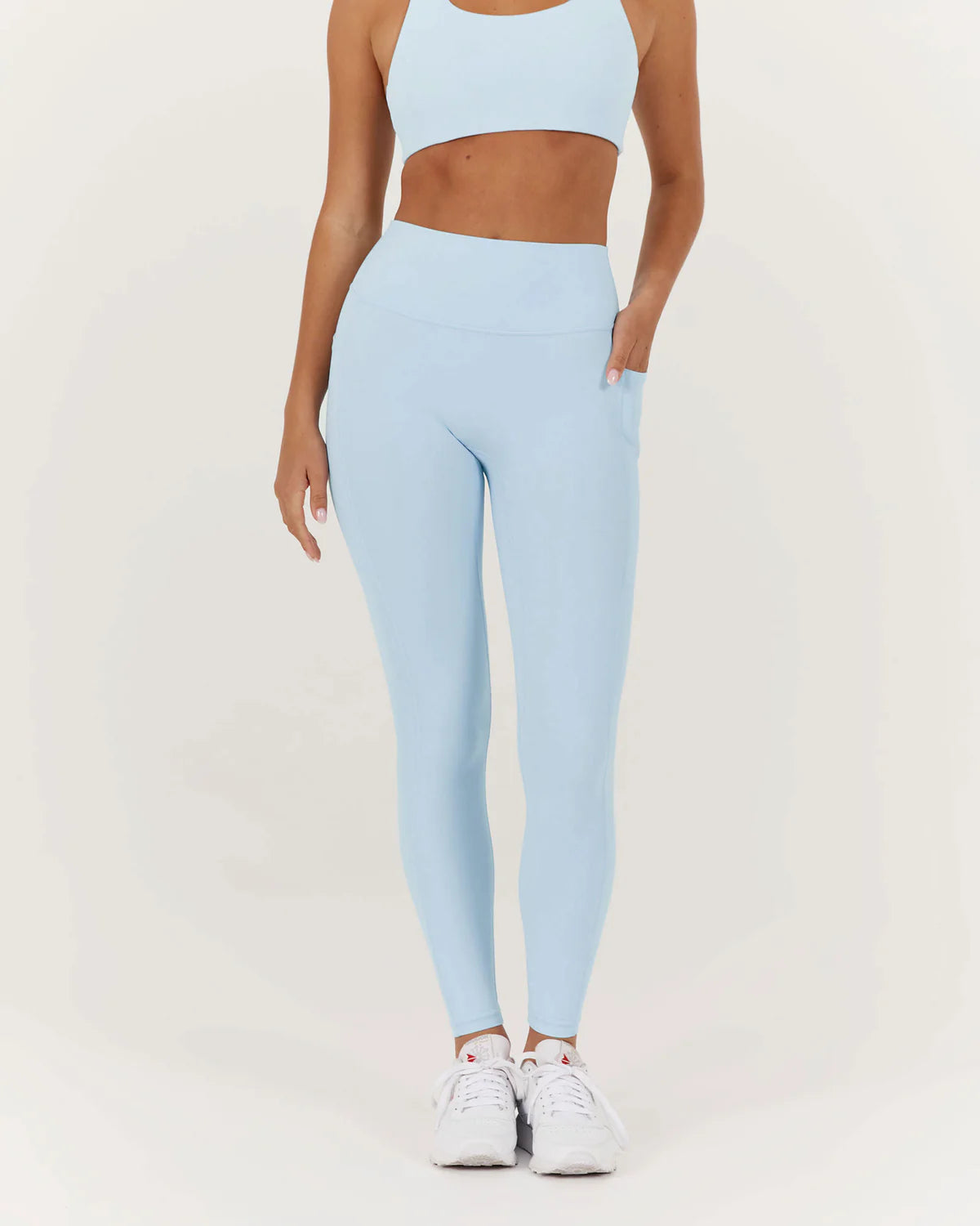 Muscle Republic | Motion Pocket Legging 28" - Ice Blue Chic Printed Yoga Pants