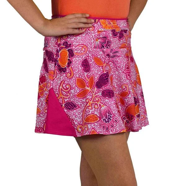 New Sparkle Skirts Pink & Orange Floral Skort Size 2XL MSP$60 denim skirt stylish