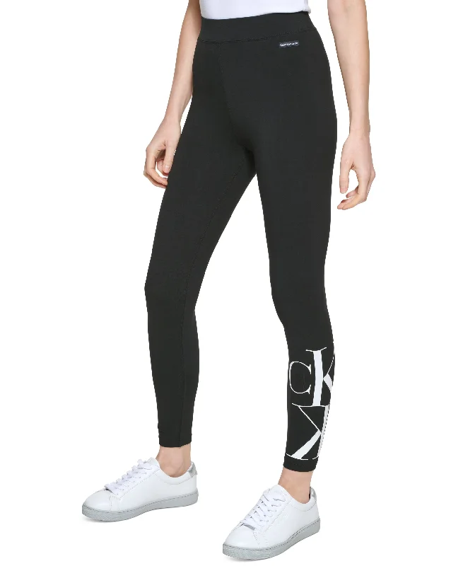 Petite Logo-Print Leggings Comfortable Wide-Band Leggings