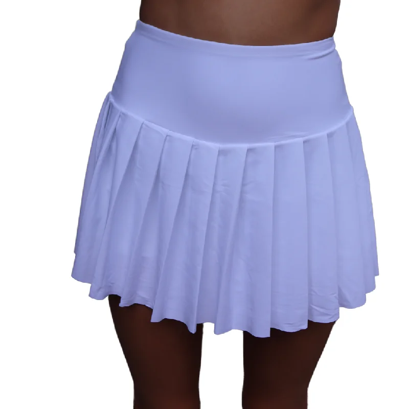 Pleated Tennis Skirt - White chiffon skirt flowing