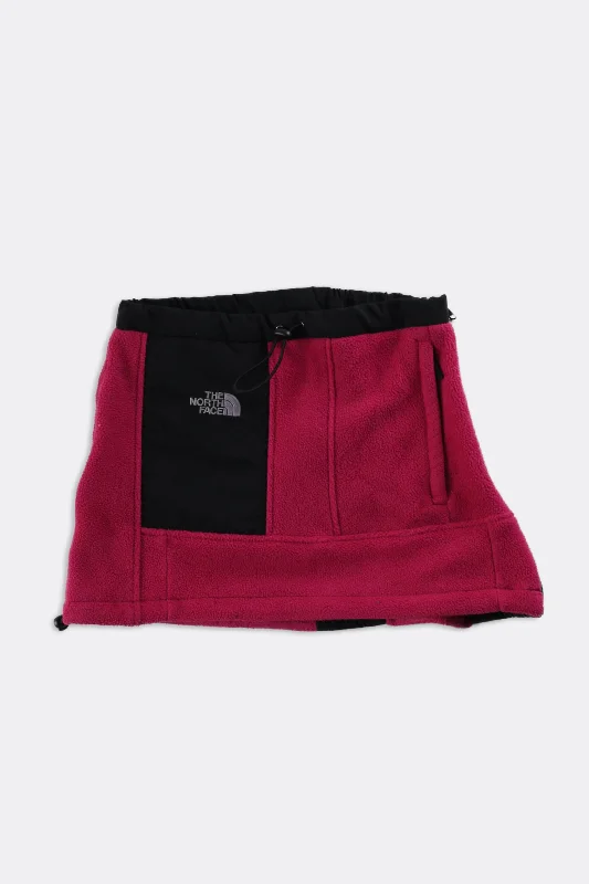 Rework North Face Fleece Mini Skirt - S mini skirt trendy