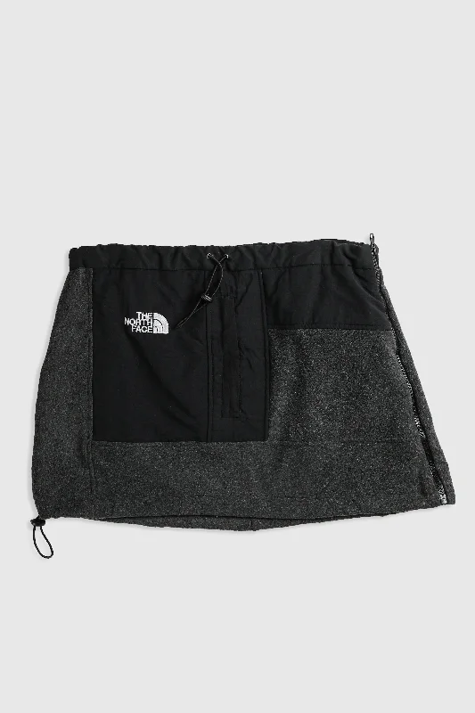 Rework North Face Fleece Mini Skirt - L velvet skirt plush