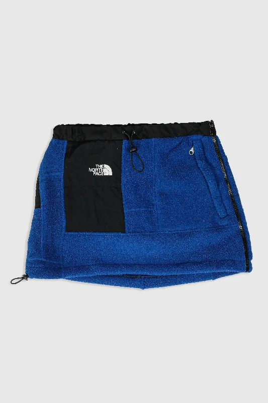 Rework North Face Fleece Mini Skirt - S denim skirt stylish