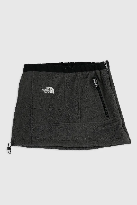 Rework North Face Fleece Mini Skirt - S breathable skirt fabric