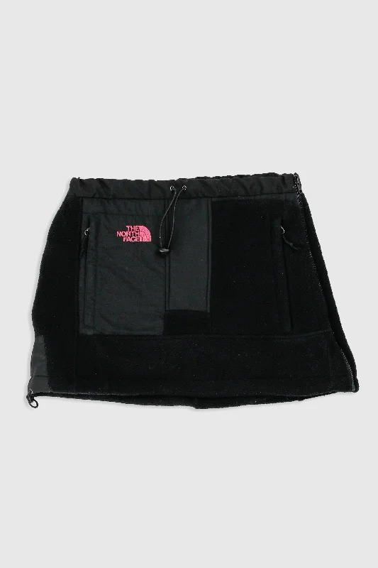 Rework North Face Fleece Mini Skirt - XS, S, M, L velvet skirt glossy