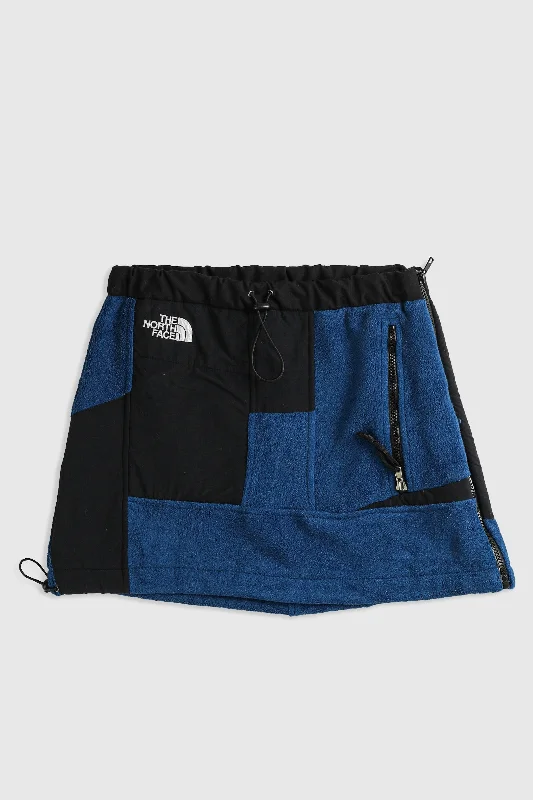 Rework North Face Fleece Mini Skirt - XS corduroy skirt cozy