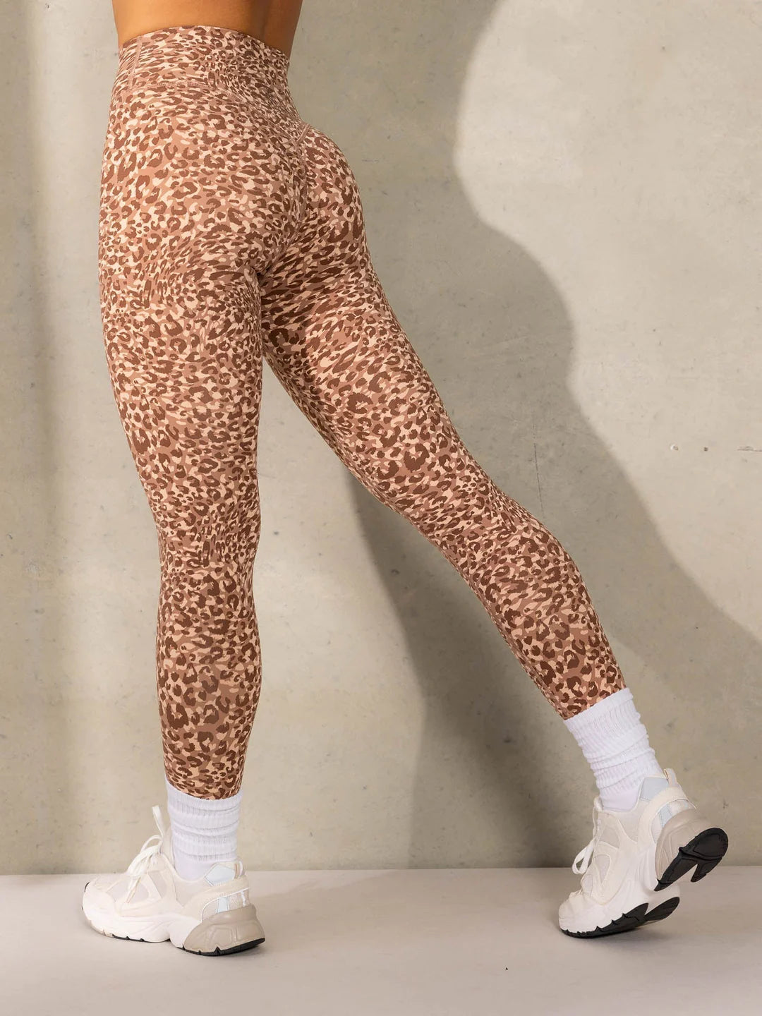 Ryderwear | Empower High Waisted Leggings - Mocha Leopard Fashionable Sports Leggings