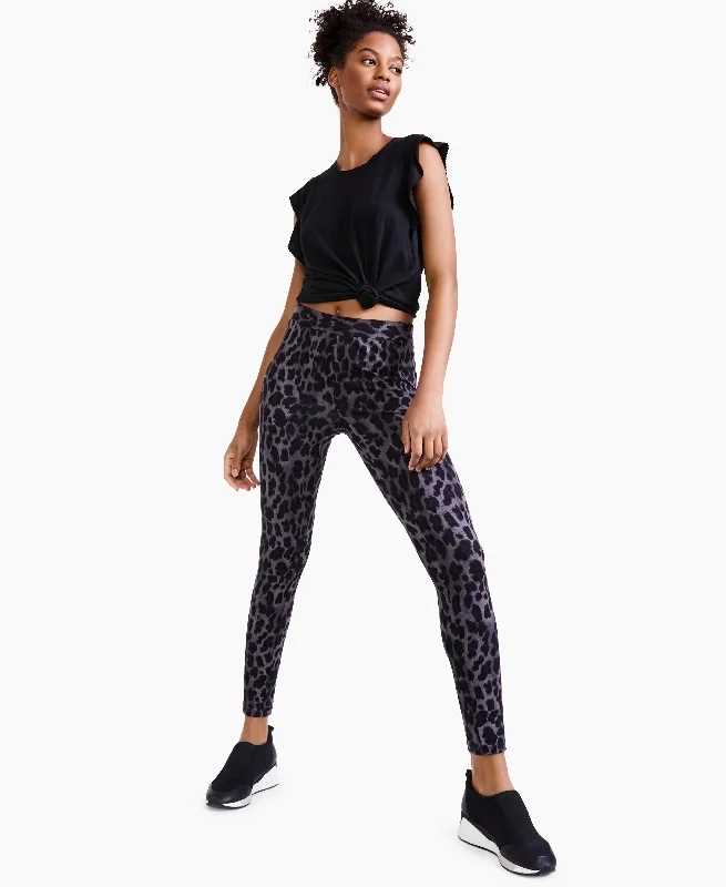 Style & Co Petite Animal-Print Pull-On Leggings Stylish Capri Leggings