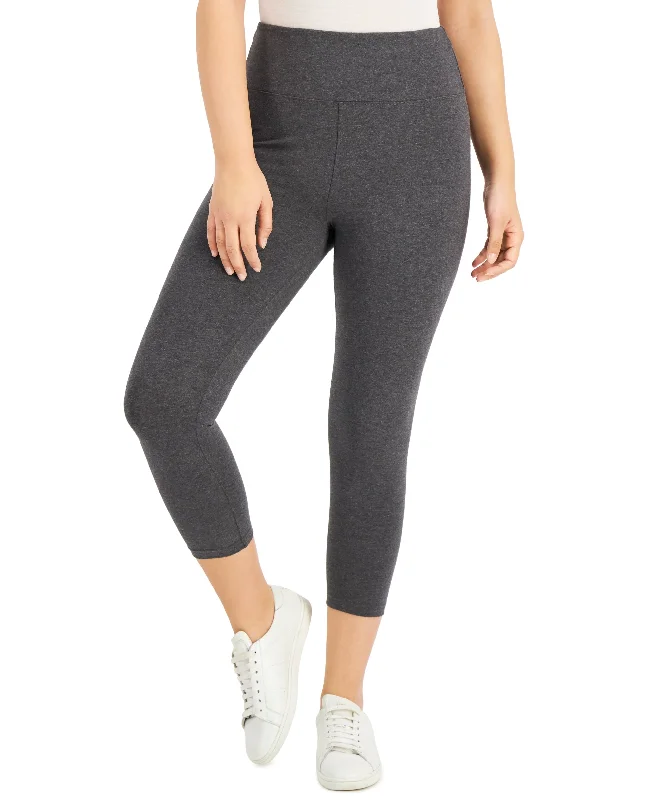 Style & Co Petite Cropped Yoga Leggings Cozy Reflective Detail Leggings