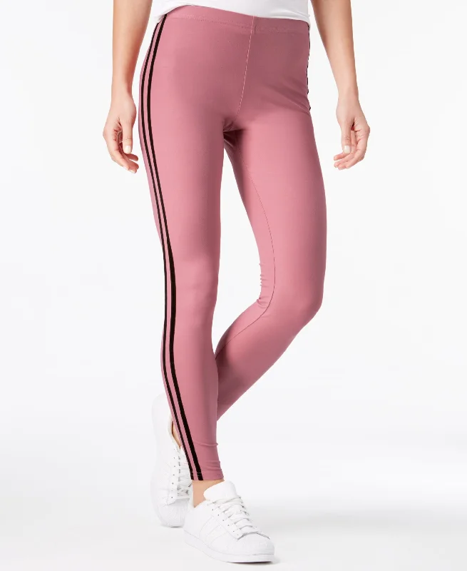 Ultra Flirt Juniors Printed Sporty Side Stripe Leggings Comfortable Zip-Up Leggings