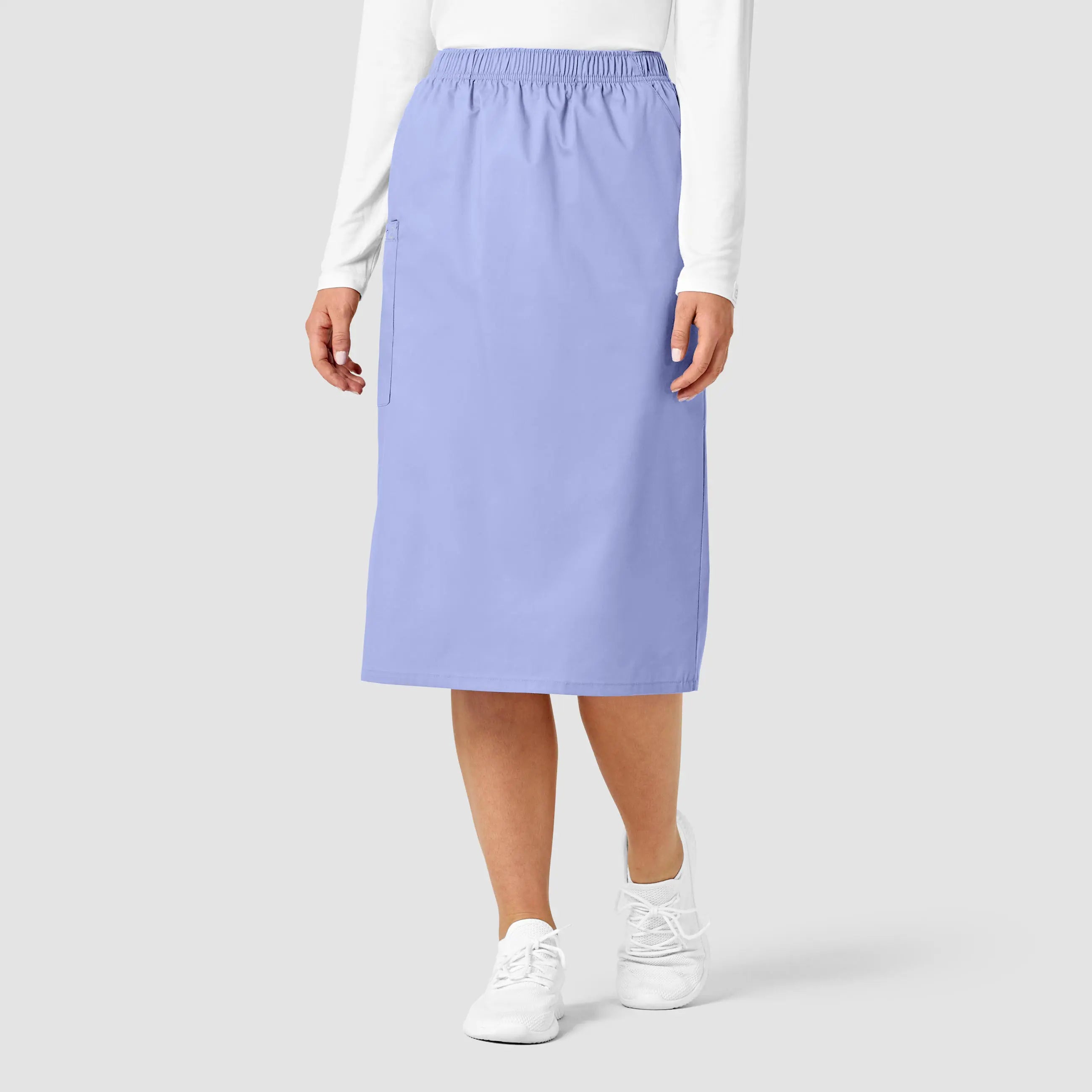 Wink Women's Pull On Cargo Skirt - Ceil Blue midi skirt versatile