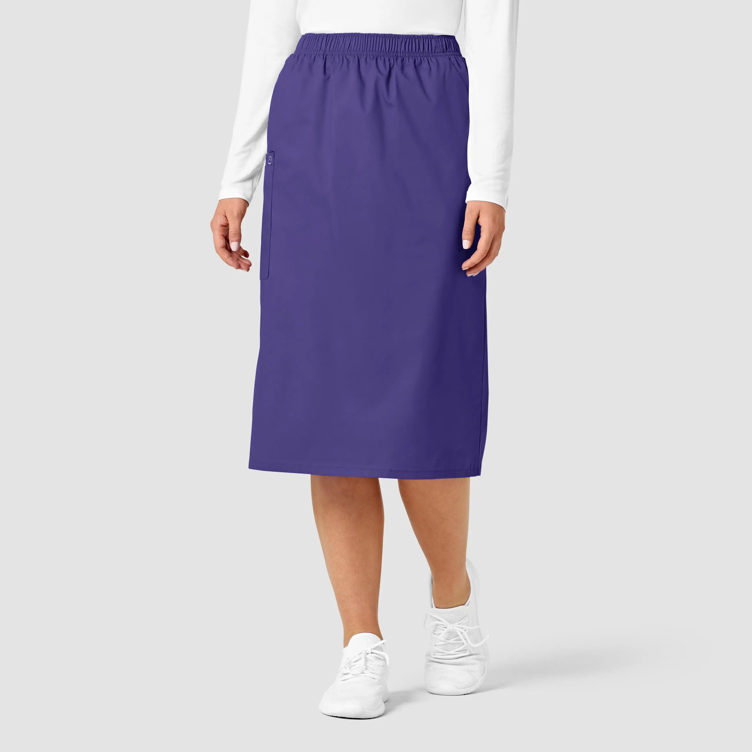 Wink Women's Pull On Cargo Skirt - Grape satin skirt smooth