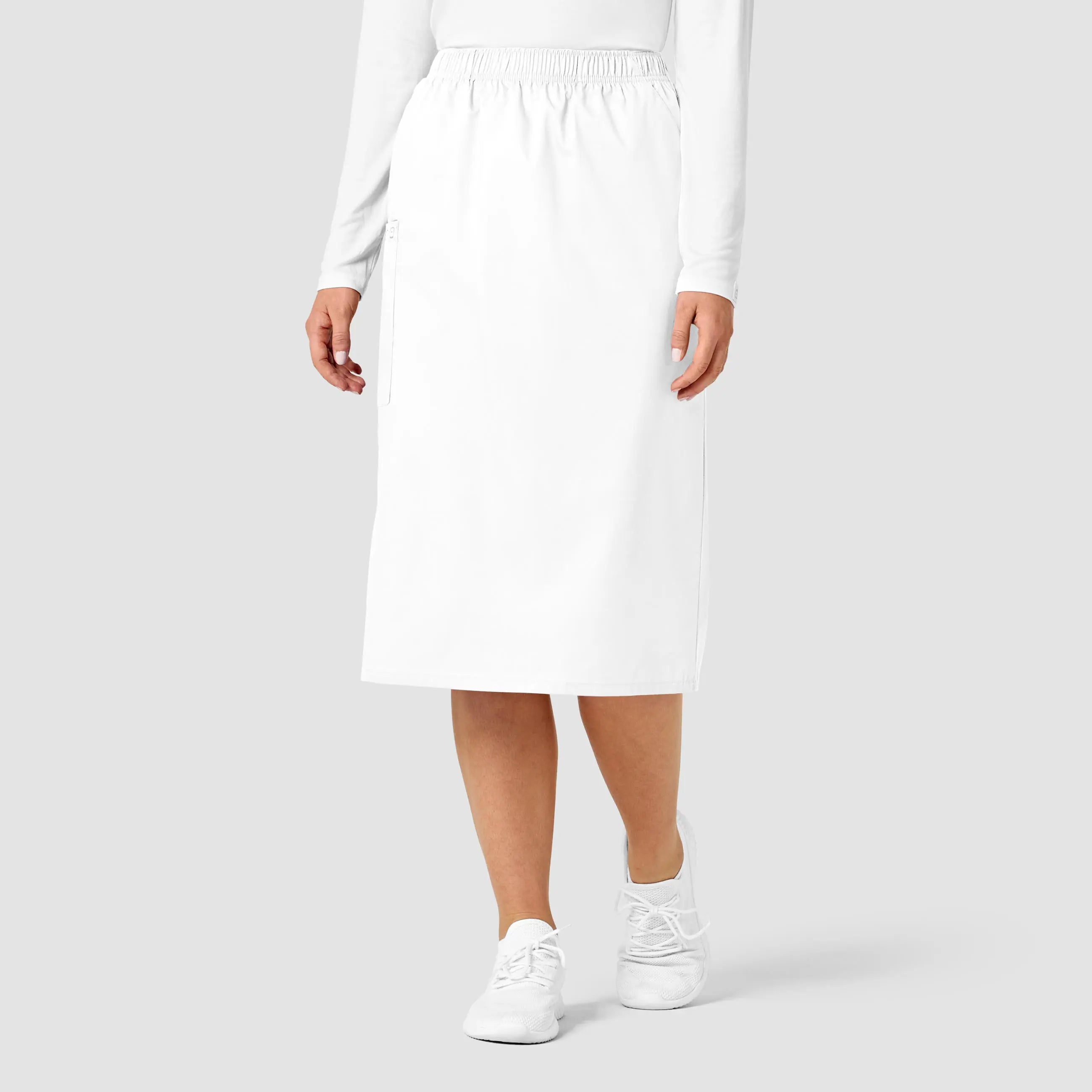 Wink Women's Pull On Cargo Skirt - White tiered skirt playful