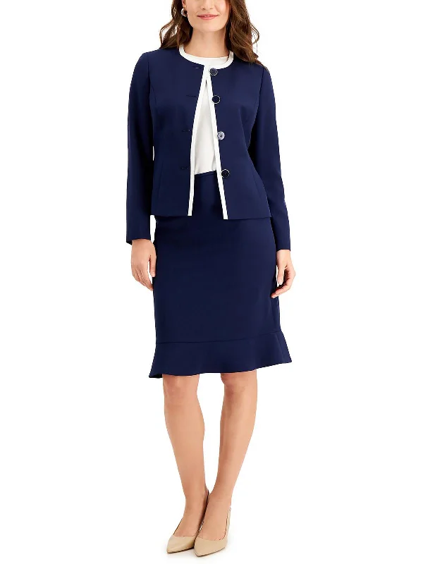 Womens 2PC Business Skirt Suit relaxed fit skirt