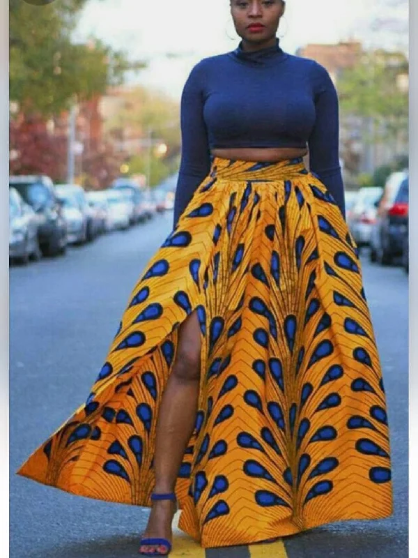 Womens African Clothing| Wedding Guest Maxi Skirt| Ankara Maxi Skirt| Bridesmaid Outfit| Africa Wedding| Dashiki| Kitenge| Blooms Long Skirt leather skirt bold