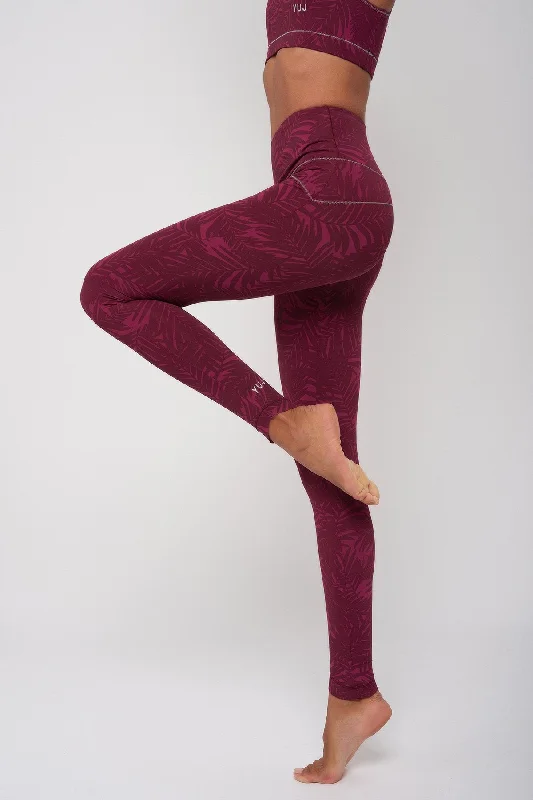 YUJ Legging Feather Fuchsia Fashionable Full-Length Active Leggings