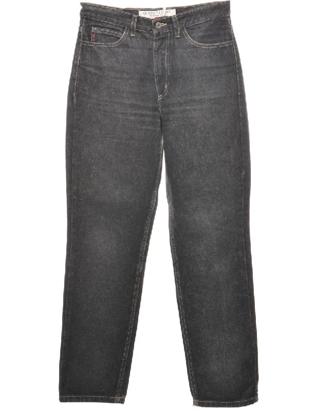 Guess Black Tapered Jeans - W28 L29 Elegant Dark-Wash Bootcut Jeans