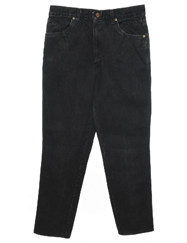 High Waist Black Tapered Jeans - W27 L26 Classic Blue Denim Jeans