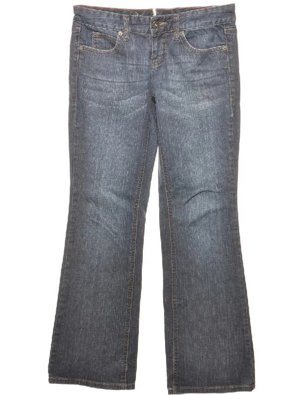 Indigo Bootcut Jeans - W30 L30 Trendy Classic Fit Jeans