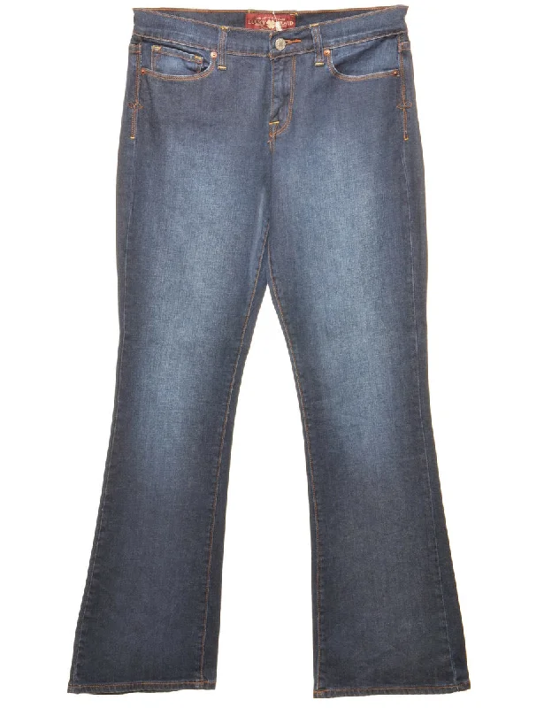 Indigo Lucky Brand Bootcut Jeans - W30 L32 Stylish Stone-Wash Denim Jeans