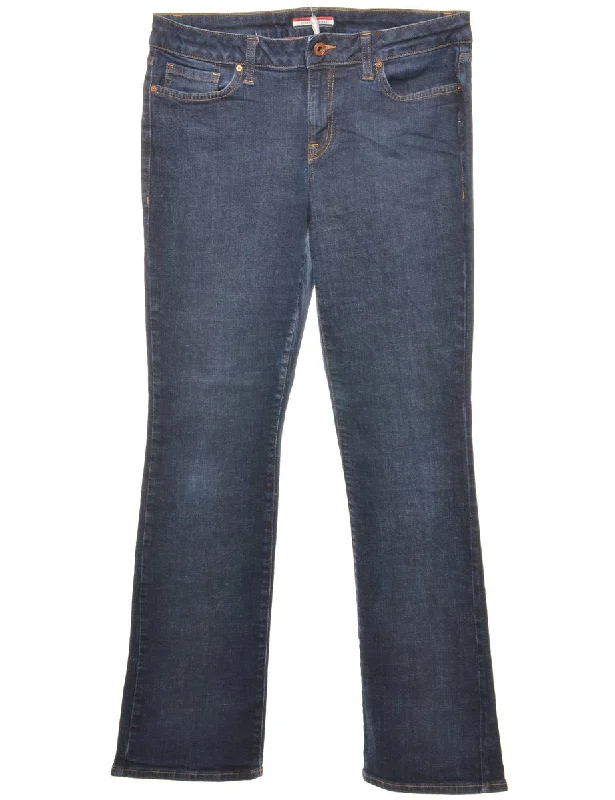 Tommy Hilfiger Straight-Fit Indigo Jeans - W32 L31 Cozy Relaxed Fit Denim Jeans