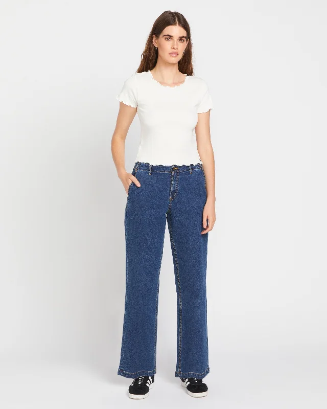 1991 Stoned Low Rise Jeans - Ltwt Vintage Stylish Shredded Denim Jeans