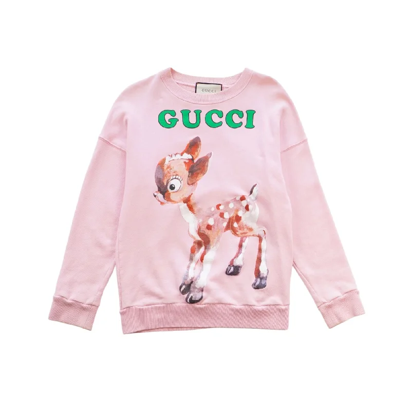 Gucci 'Bambi' Crewneck Sweater - Women's S Graphic Sweater Embroidered Appliqued