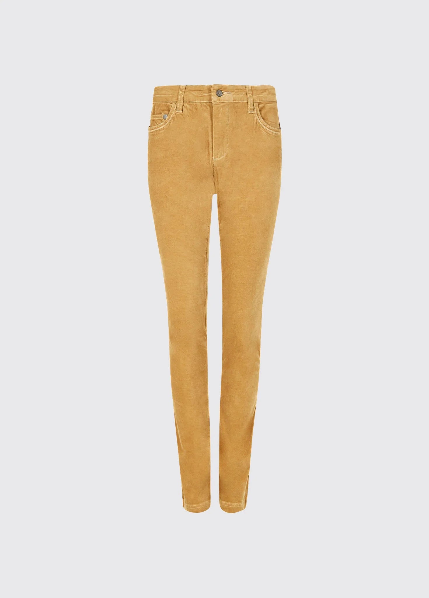 Honeysuckle Jeans - Camel Elegant High-Waisted Flared Jeans