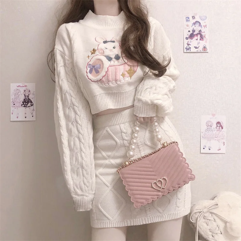 Jfashion sweet rabbit sweater YV43980 Knit Fabric Woven Fabric Fleece Fabric