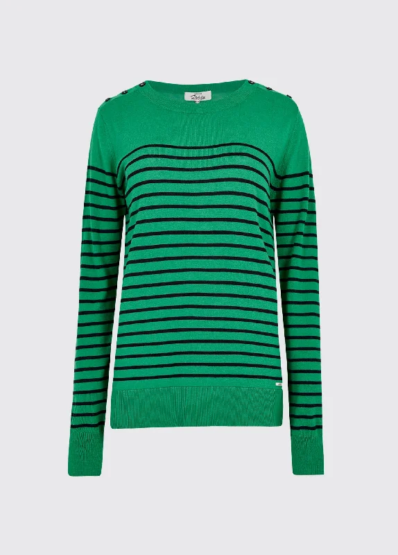 Portlaw lightweight Sweater - Kelly Green Wool Sweater Cotton Sweater Cashmere Sweater