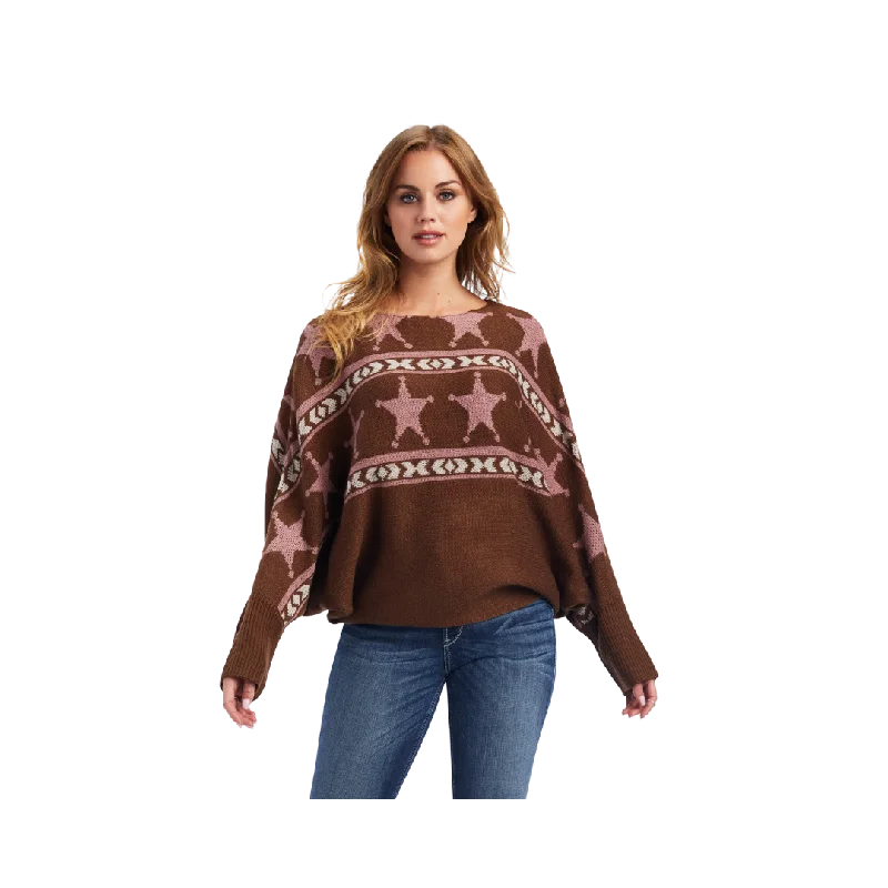 Ariat Women's Lawless  Fondue Fudge Sweater Thin Thick Dense