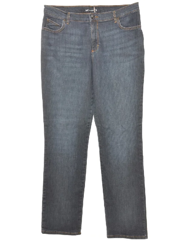 Relaxed Fit Stonewash Lee Jeans - W34 L33 Comfortable Flare Leg Jeans