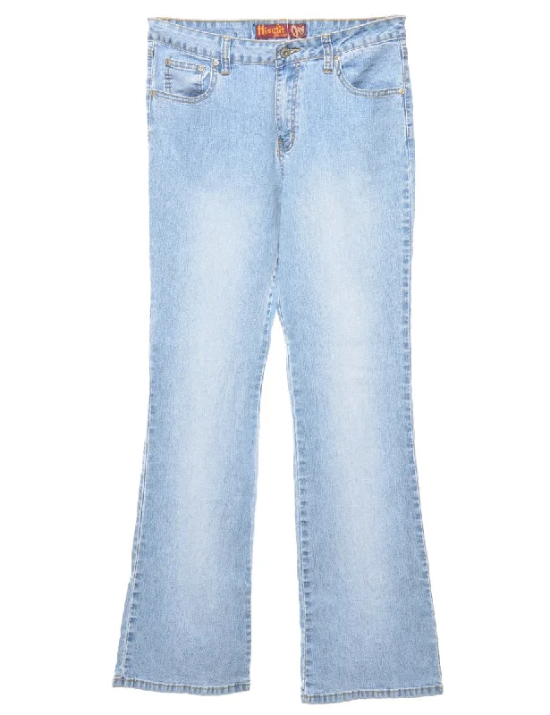 Stretchy Bootcut Jeans - W30 L33 Trendy Low-Rise Bootcut Jeans