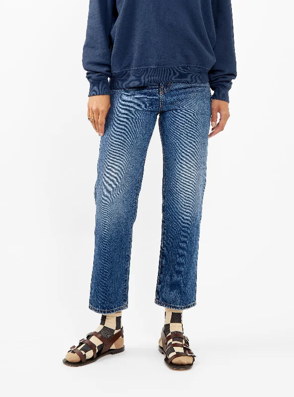 The Barrel Saddle Wash Jeans Blue Fashionable Relaxed Fit Denim