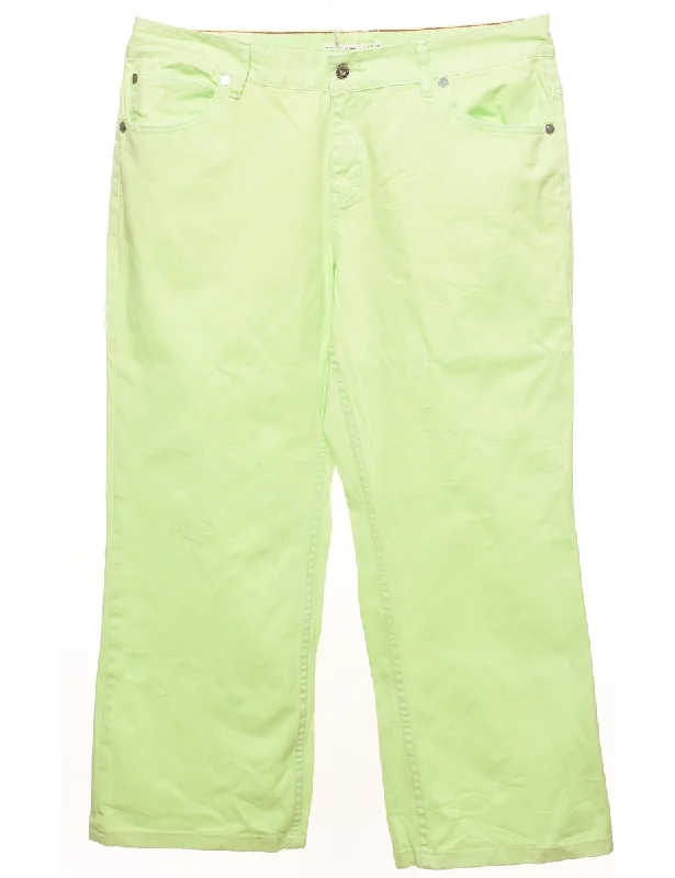 Tommy Hilfiger Lime Green Jeans - W36 L27 Classic Slim Fit Jeans